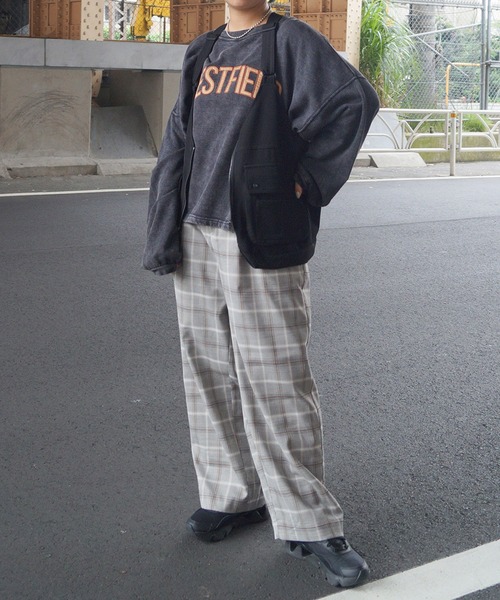 179/WG（イチナナキュウダブルジー）の「だぼっとシルエットチェックパンツ（その他パンツ・レディース・ブラウン/グレー・MEDIUM）」の15枚目の写真