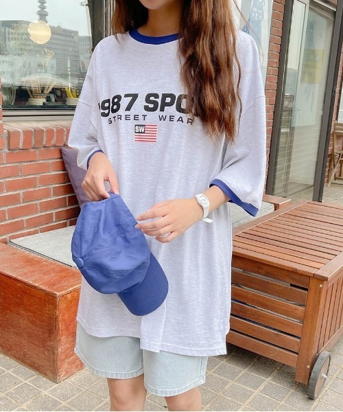 SONA(ソナ)の「SONYUNARA 1987プリント半袖Tシャツ(Tシャツ/カットソー・レディース・ブラック/ライトグレー/クリーム・FREE)」の2枚目の写真