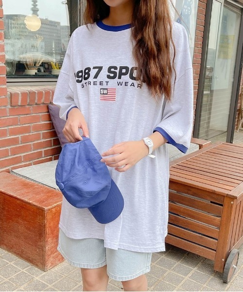 SONA(ソナ)の「SONYUNARA 1987プリント半袖Tシャツ(Tシャツ/カットソー・レディース・ブラック/ライトグレー/クリーム・FREE)」の9枚目の写真