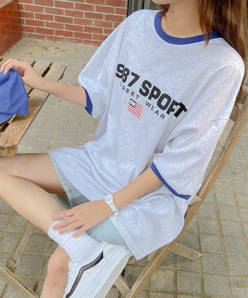 SONA(ソナ)の「SONYUNARA 1987プリント半袖Tシャツ(Tシャツ/カットソー・レディース・ブラック/ライトグレー/クリーム・FREE)」の4枚目の写真