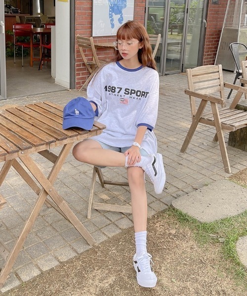 SONA(ソナ)の「SONYUNARA 1987プリント半袖Tシャツ(Tシャツ/カットソー・レディース・ブラック/ライトグレー/クリーム・FREE)」の7枚目の写真