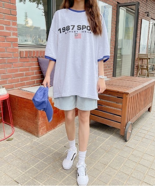 SONA(ソナ)の「SONYUNARA 1987プリント半袖Tシャツ(Tシャツ/カットソー・レディース・ブラック/ライトグレー/クリーム・FREE)」の8枚目の写真
