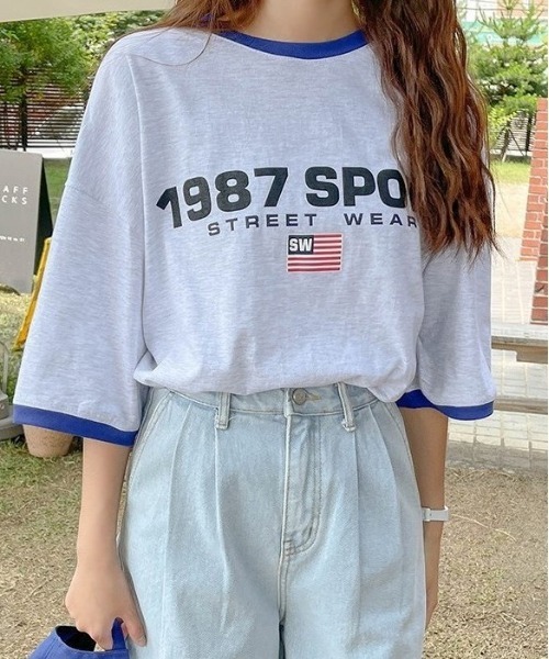 SONA(ソナ)の「SONYUNARA 1987プリント半袖Tシャツ(Tシャツ/カットソー・レディース・ブラック/ライトグレー/クリーム・FREE)」の12枚目の写真