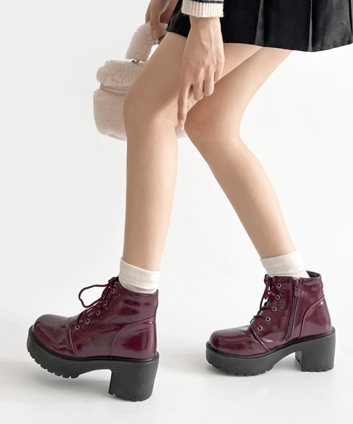 日曜夜割‼️【送料込み】軽量　IGNIO 25cm ボード用ブーツ Shoes in Closet ブーツ 軽量厚底 サイドゴア ショートブーツ