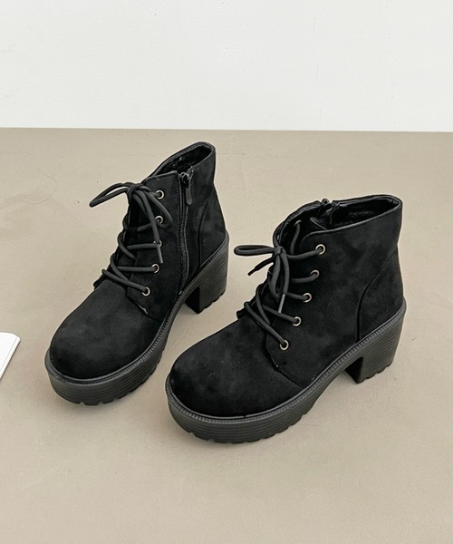 セール】【旬見えスウェード追加】《#極軽》超軽量厚底 レースアップ