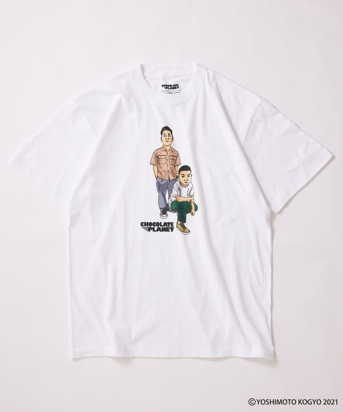 JOURNAL STANDARD relume（ジャーナルスタンダード　レリューム）の「【チョコレートプラネット × relume】コンビTシャツ（Tシャツ/カットソー・メンズ・ホワイト/ブラック/ホワイト系その他/ブラック系その他・M/L/XL）」の2枚目の写真