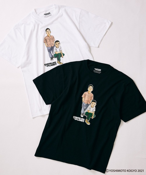 JOURNAL STANDARD relume（ジャーナルスタンダード　レリューム）の「【チョコレートプラネット × relume】コンビTシャツ（Tシャツ/カットソー・メンズ・ホワイト/ブラック/ホワイト系その他/ブラック系その他・M/L/XL）」の8枚目の写真