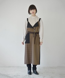 La SRIC | La SRIC / チェックアシメZIP-JSK(ジャンパースカート)