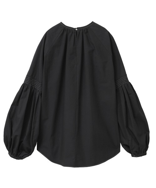 【9/27まで】CLANE SHIRRING PUFF TOPS BLACK CLANE - シャーリングパフトップス - SHIRRING PUFF TOPS BLACK