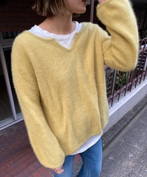 SHENERY | ラクーンキーネックプルオーバー(ニット/セーター)
