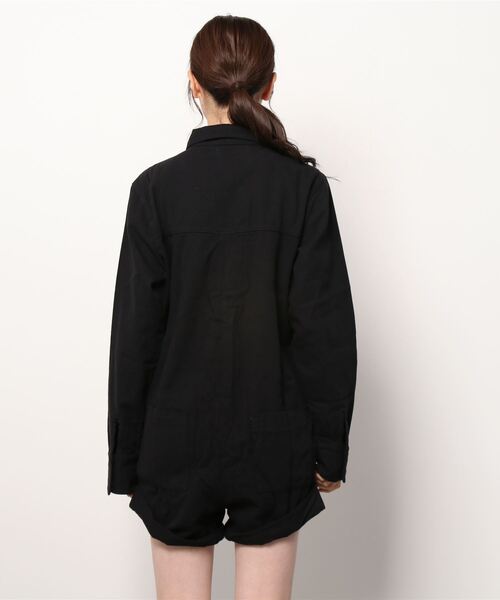 One Tea spoon(ワンティースプーン)の「ONETEASPOON SHORT JUMPSUIT 22423A/22423C(つなぎ/オールインワン・レディース・ブラック/ベージュ・SMALL)」の4枚目の写真