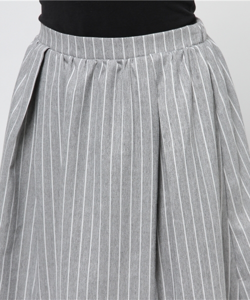 WEGO（ウィゴー）の「WEGO/ストライプミモレスカート（スカート・レディース・グレー系その他/ブルー系その他・FREE）」の8枚目の写真