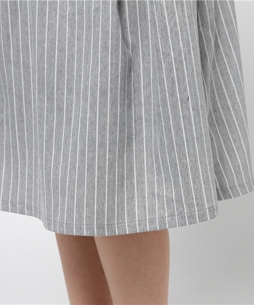 WEGO（ウィゴー）の「WEGO/ストライプミモレスカート（スカート・レディース・グレー系その他/ブルー系その他・FREE）」の10枚目の写真