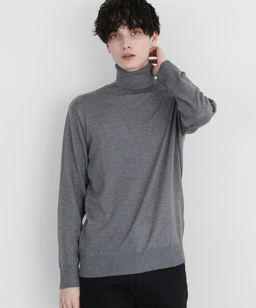 ASTRONOMY（アストロノミー）の「Buyer's Select/12Gカシミアライク天竺タートルネックニット（ニット/セーター・メンズ・ブラック/オフホワイト/ブルーグレー/グレー系その他/ブラウン系その他/ライラック/チャコール・M/L）」の21枚目の写真