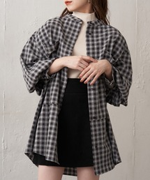 チェックブロッキングシャツ