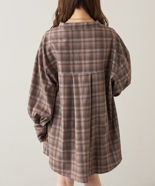 Chico（チコ）の「チェックブロッキングシャツ（シャツ/ブラウス・レディース・ブラック/ベージュ/ネイビー/ブラウン・FREE）」の13枚目の写真