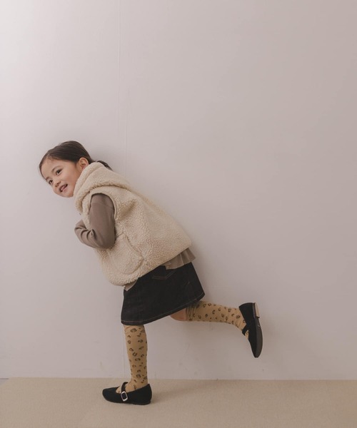 GYMPHLEX（ジムフレックス）の「GYMPHLEX　BOA HOODED VEST(KIDS)（その他アウター・キッズ・チャコールグレー/アイボリー/モカ・95/115/135）」の11枚目の写真