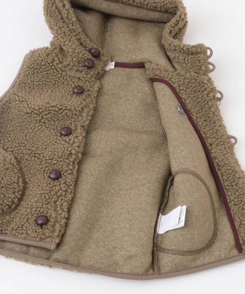 GYMPHLEX（ジムフレックス）の「GYMPHLEX　BOA HOODED VEST(KIDS)（その他アウター・キッズ・チャコールグレー/アイボリー/モカ・95/115/135）」の22枚目の写真