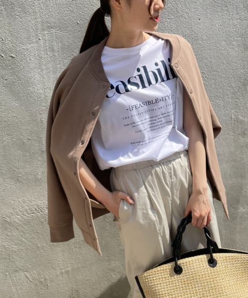 PUAL CE CIN(ピュアルセシン)の「裏起毛ブルゾン(ブルゾン・レディース・モカ/キャメル/ブラック/グレイッシュベージュ/ネイビー/オフホワイト/ピンク/ベージュ・FREE)」の1枚目の写真