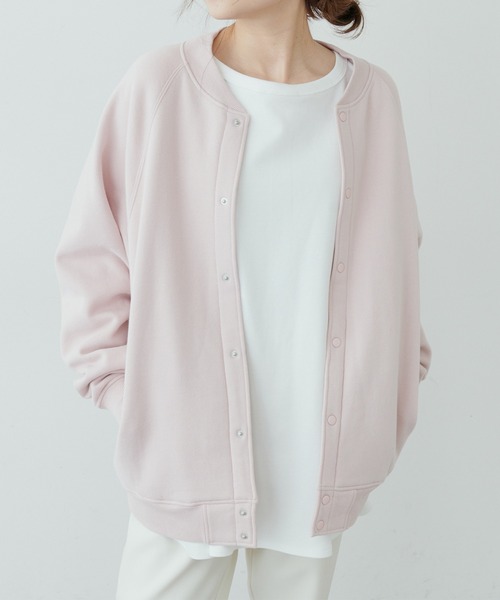 PUAL CE CIN(ピュアルセシン)の「裏起毛ブルゾン(ブルゾン・レディース・モカ/キャメル/ブラック/グレイッシュベージュ/ネイビー/オフホワイト/ピンク/ベージュ・FREE)」の14枚目の写真