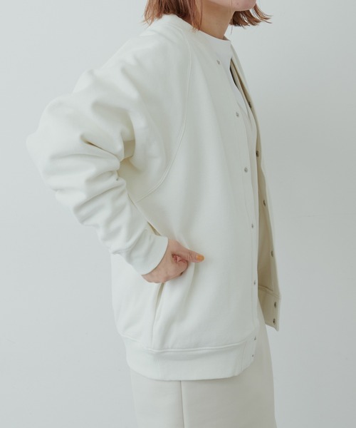 PUAL CE CIN(ピュアルセシン)の「裏起毛ブルゾン(ブルゾン・レディース・モカ/キャメル/ブラック/グレイッシュベージュ/ネイビー/オフホワイト/ピンク/ベージュ・FREE)」の11枚目の写真