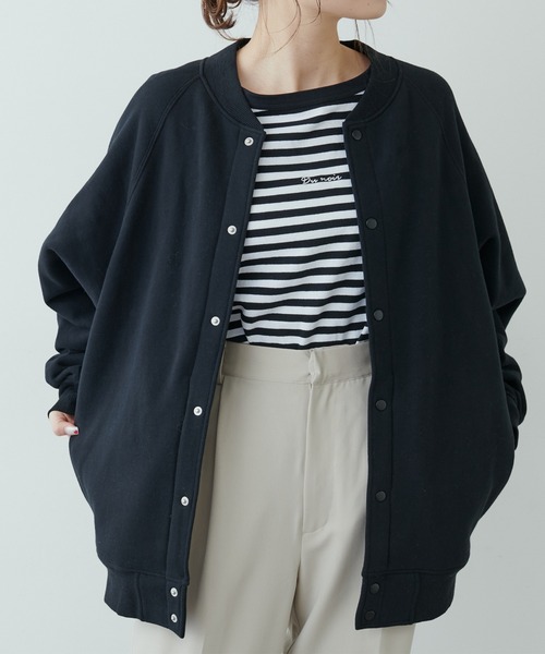 PUAL CE CIN(ピュアルセシン)の「裏起毛ブルゾン(ブルゾン・レディース・モカ/キャメル/ブラック/グレイッシュベージュ/ネイビー/オフホワイト/ピンク/ベージュ・FREE)」の22枚目の写真