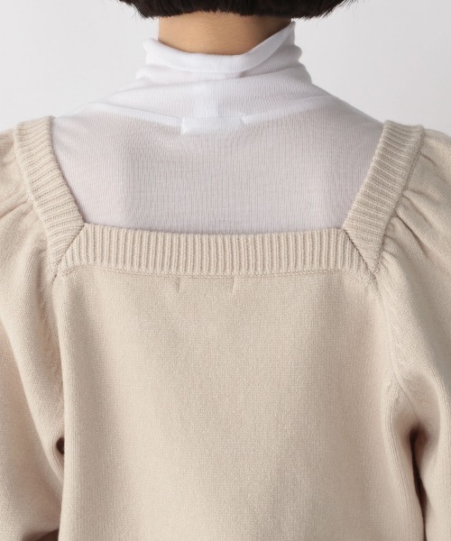 LOWRYS FARM（ローリーズファーム）の「スクエアパワショルニット　235294（ニット/セーター・レディース・アイボリー/ブラック/グリーン・FREE）」の10枚目の写真