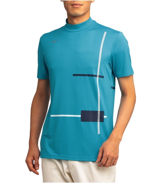 モックネックプリント半袖シャツ シャツ ブラウス トップス Store シャツ ブラウス Mizuno Golf ミズノゴルフ