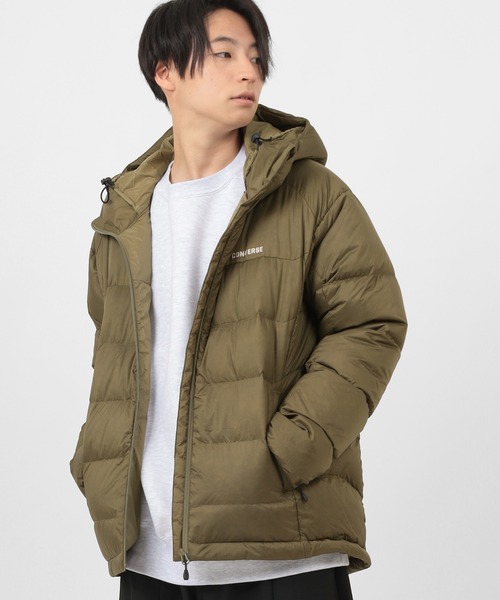 CONVERSE(コンバース)の「【CONVERSE/コンバース】 フードダウンジャケット/ダウン80%・フェザー20%/600フィルパワー/防風/撥水(ダウンジャケット/コート・メンズ・ブラック/ネイビー/オリーブ・M/L/XL)」の14枚目の写真