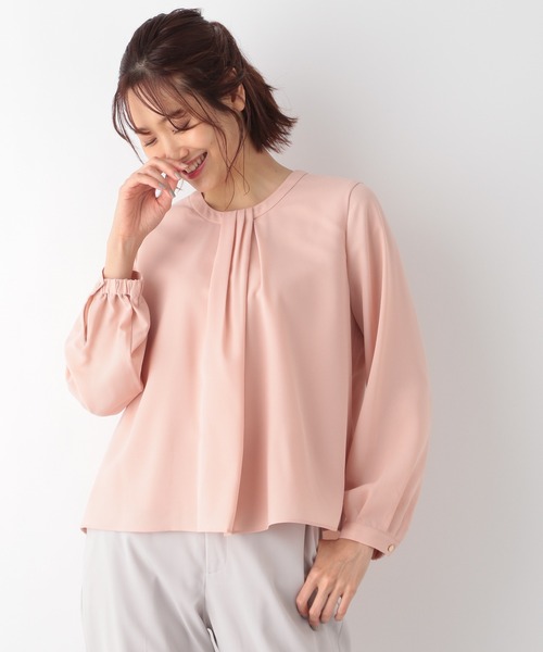GLOBAL WORK(グローバルワーク)の「ボウタイフウブラウス/236493(Tシャツ/カットソー・レディース・ホワイト/ライトベージュ/ライトピンク/ライトグリーン/その他・LARGE/MEDIUM)」の4枚目の写真