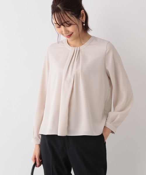 GLOBAL WORK(グローバルワーク)の「ボウタイフウブラウス/236493(Tシャツ/カットソー・レディース・ホワイト/ライトベージュ/ライトピンク/ライトグリーン/その他・LARGE/MEDIUM)」の2枚目の写真