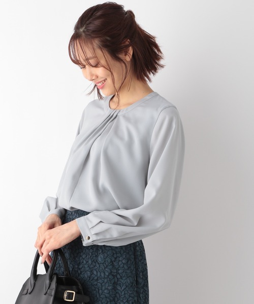 GLOBAL WORK(グローバルワーク)の「ボウタイフウブラウス/236493(Tシャツ/カットソー・レディース・ホワイト/ライトベージュ/ライトピンク/ライトグリーン/その他・LARGE/MEDIUM)」の3枚目の写真