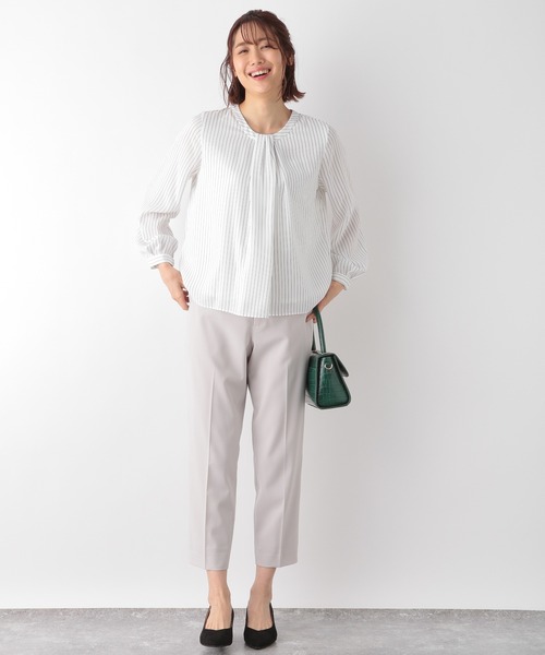 GLOBAL WORK(グローバルワーク)の「ボウタイフウブラウス/236493(Tシャツ/カットソー・レディース・ホワイト/ライトベージュ/ライトピンク/ライトグリーン/その他・LARGE/MEDIUM)」の18枚目の写真