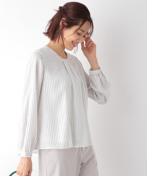 GLOBAL WORK(グローバルワーク)の「ボウタイフウブラウス/236493(Tシャツ/カットソー・レディース・ホワイト/ライトベージュ/ライトピンク/ライトグリーン/その他・LARGE/MEDIUM)」の19枚目の写真