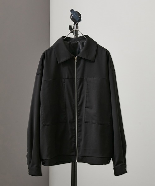 re_k by JUNRED(レクバイジュンレッド)の「【 re_k by JUNRed 】TR BIGシルエットジップブルゾン(ブルゾン・メンズ・レッド系その他2/ブラック/ベージュ系その他・S/M/L)」の2枚目の写真