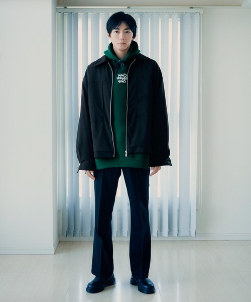 re_k by JUNRED(レクバイジュンレッド)の「【 re_k by JUNRed 】TR BIGシルエットジップブルゾン(ブルゾン・メンズ・レッド系その他2/ブラック/ベージュ系その他・S/M/L)」の4枚目の写真