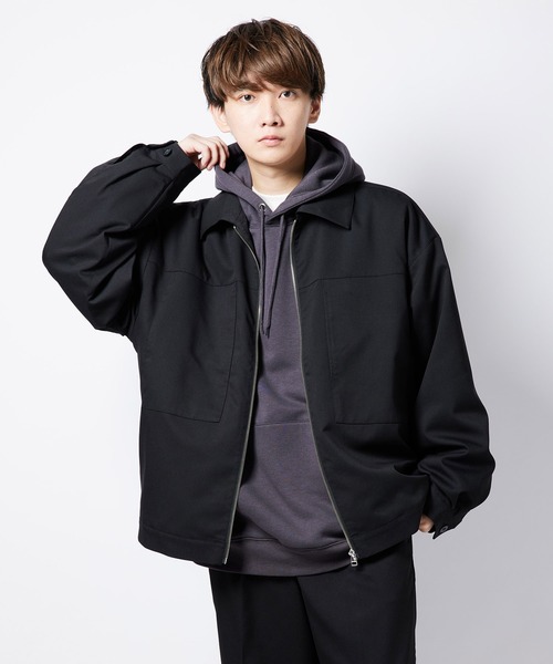 re_k by JUNRED(レクバイジュンレッド)の「【 re_k by JUNRed 】TR BIGシルエットジップブルゾン(ブルゾン・メンズ・レッド系その他2/ブラック/ベージュ系その他・S/M/L)」の6枚目の写真
