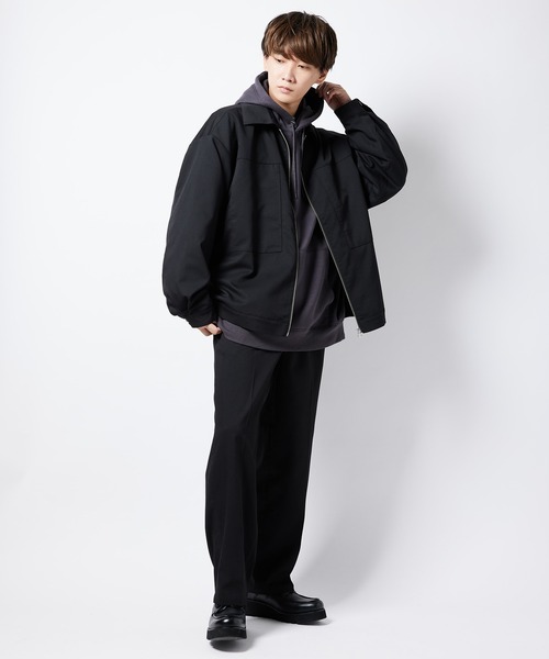 re_k by JUNRED(レクバイジュンレッド)の「【 re_k by JUNRed 】TR BIGシルエットジップブルゾン(ブルゾン・メンズ・レッド系その他2/ブラック/ベージュ系その他・S/M/L)」の9枚目の写真