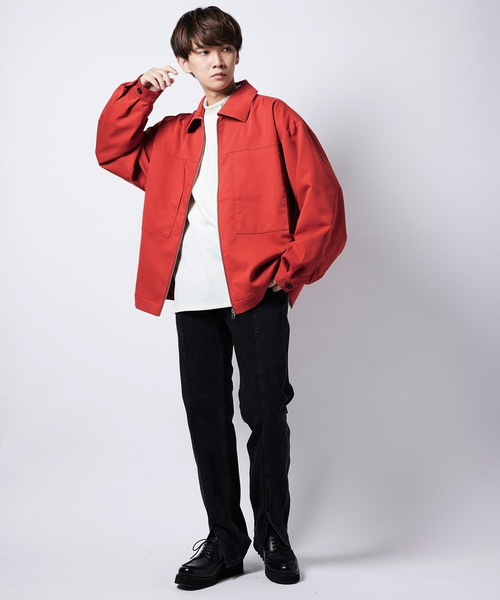 re_k by JUNRED(レクバイジュンレッド)の「【 re_k by JUNRed 】TR BIGシルエットジップブルゾン(ブルゾン・メンズ・レッド系その他2/ブラック/ベージュ系その他・S/M/L)」の17枚目の写真