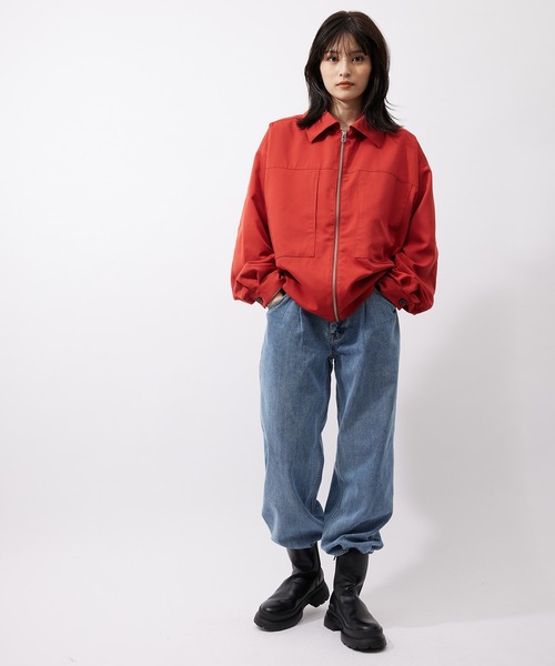 re_k by JUNRED(レクバイジュンレッド)の「【 re_k by JUNRed 】TR BIGシルエットジップブルゾン(ブルゾン・メンズ・レッド系その他2/ブラック/ベージュ系その他・S/M/L)」の20枚目の写真