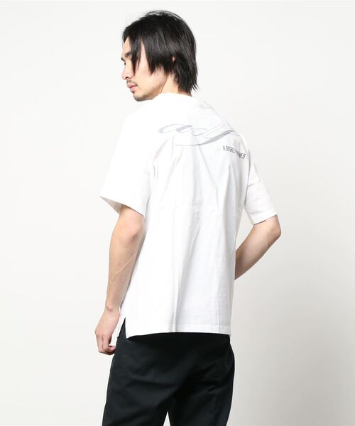 A DEGREE FAHRENHEIT（エーディグリーファーレンハイ）の「【ユニセックスアイテム】2LUX/adf刺繍 オーバーサイズT（Tシャツ/カットソー・メンズ・ホワイト/ブラック/オレンジ・SMALL/MEDIUM/LARGE/FREE）」の11枚目の写真