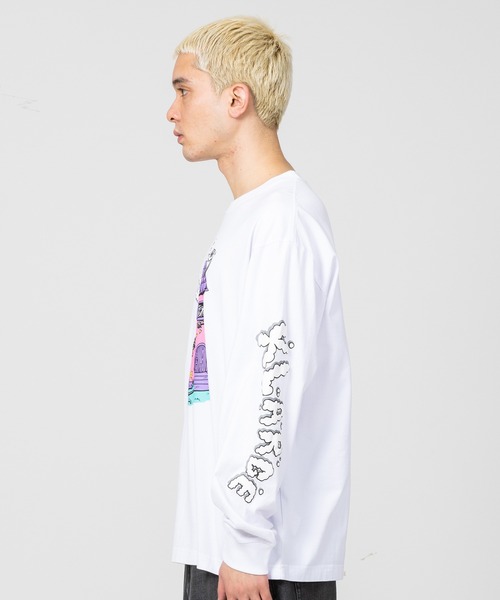 XLARGE（エクストララージ）の「BOOTS HOUSE L/S TEE（Tシャツ/カットソー・メンズ・ホワイト/オレンジ/ブラック・S/M/L/XL）」の4枚目の写真