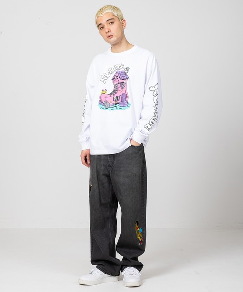 XLARGE（エクストララージ）の「BOOTS HOUSE L/S TEE（Tシャツ/カットソー・メンズ・ホワイト/オレンジ/ブラック・S/M/L/XL）」の13枚目の写真
