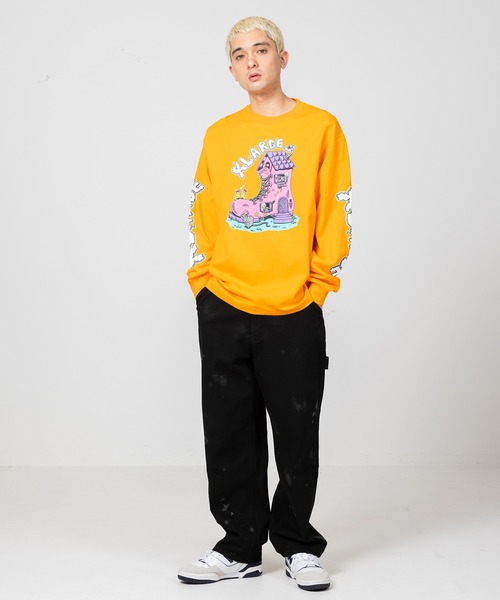 XLARGE（エクストララージ）の「BOOTS HOUSE L/S TEE（Tシャツ/カットソー・メンズ・ホワイト/オレンジ/ブラック・S/M/L/XL）」の15枚目の写真