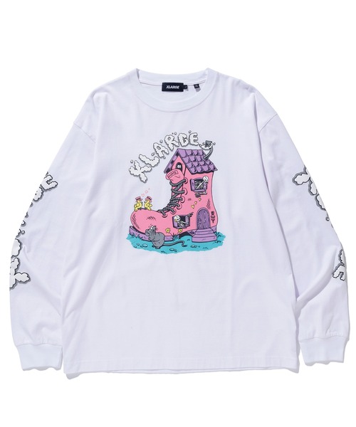 XLARGE（エクストララージ）の「BOOTS HOUSE L/S TEE（Tシャツ/カットソー・メンズ・ホワイト/オレンジ/ブラック・S/M/L/XL）」の16枚目の写真