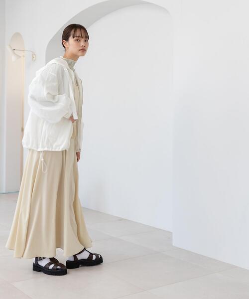 CITEN(シテン)の「<CITEN(シテン)>ボリュームギャザー ブルゾン(ナイロンジャケット・レディース・ホワイト/モカ・FREE)」の6枚目の写真