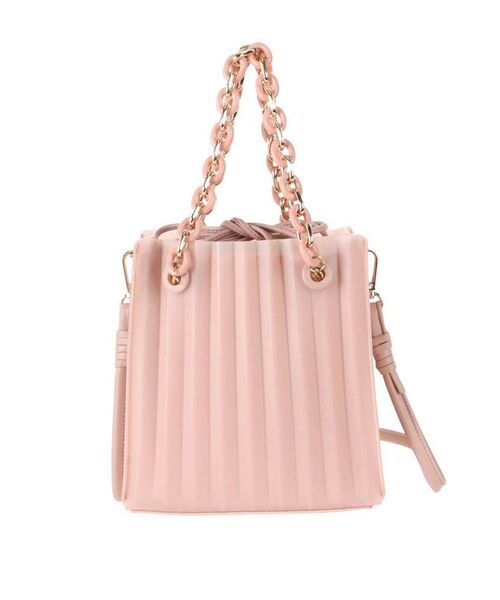 MERCURYDUO(マーキュリーデュオ)の「2WAYスクエアプリーツバッグ(ハンドバッグ・レディース・オフホワイト/ピンク・FREE)」の1枚目の写真