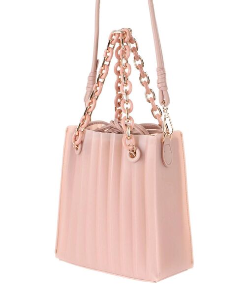 MERCURYDUO(マーキュリーデュオ)の「2WAYスクエアプリーツバッグ(ハンドバッグ・レディース・オフホワイト/ピンク・FREE)」の10枚目の写真