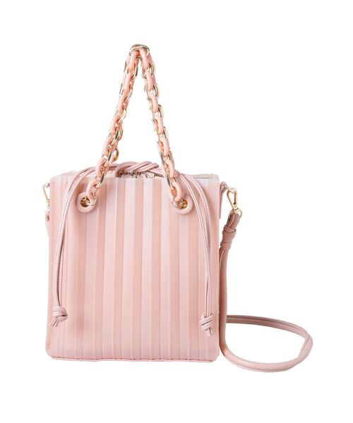 MERCURYDUO(マーキュリーデュオ)の「2WAYスクエアプリーツバッグ(ハンドバッグ・レディース・オフホワイト/ピンク・FREE)」の18枚目の写真