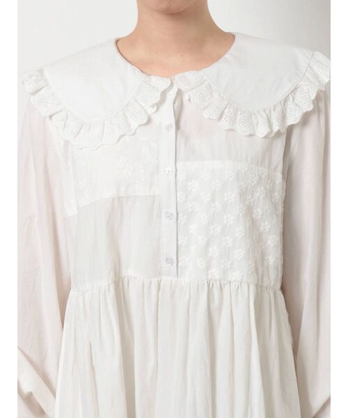 merry jenny（メリージェニー）の「レースパッチワークワンピース（ワンピース・レディース・ブラック/オフホワイト/ブルー・FREE）」の5枚目の写真